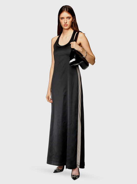 D-ARLYN black dress with contrasting stripes - 1