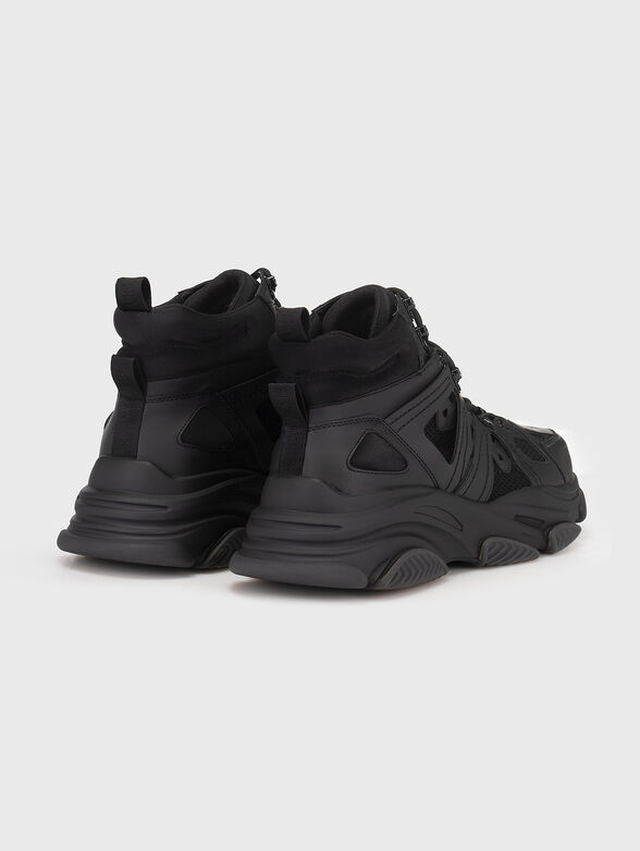 High sneakers in black color - 3