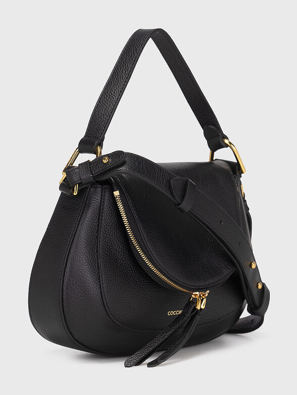 Black leather hobo bag - 5