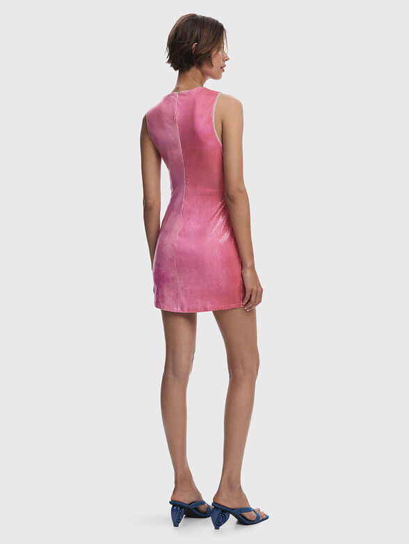 Mini slim dress with sequins - 2
