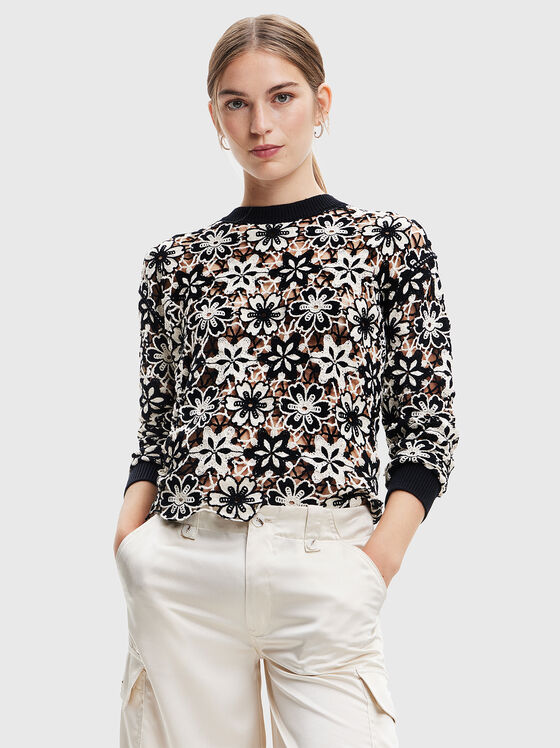 ANISA sweater with floral motifs - 1