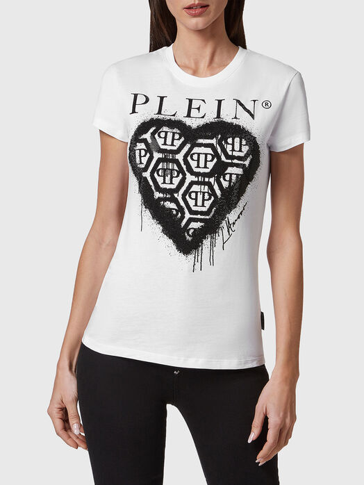 SEXY PURE T-shirt with print and rhinestones