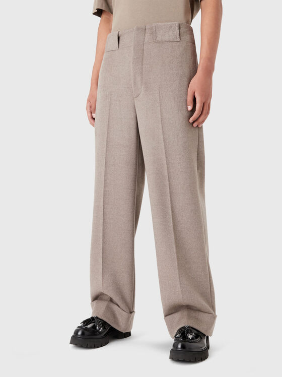 Straight wool trousers - 1
