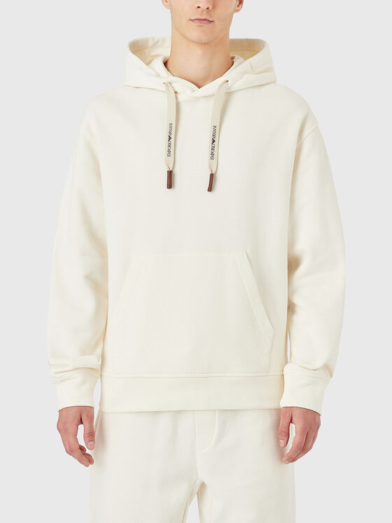 Hooded cashmere blend sweatshirt - 1