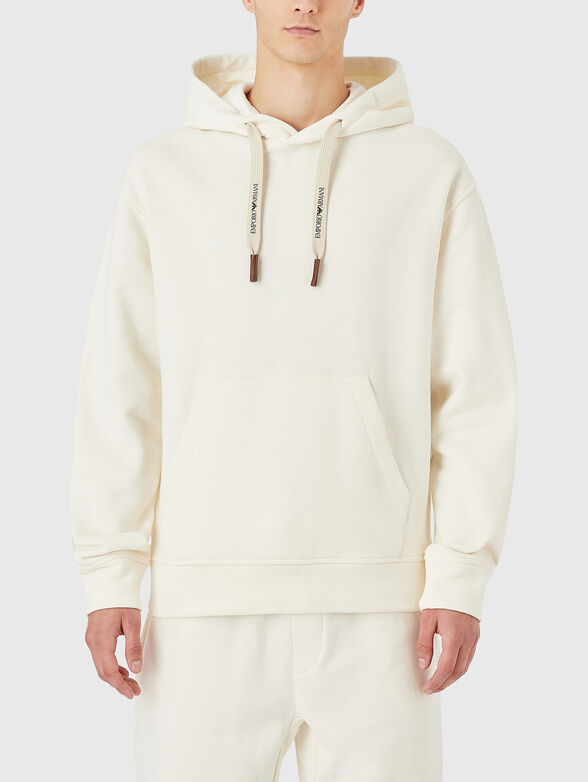 Hooded cashmere blend sweatshirt - 1