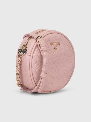 Black crossbody bag with metal logo - 4
