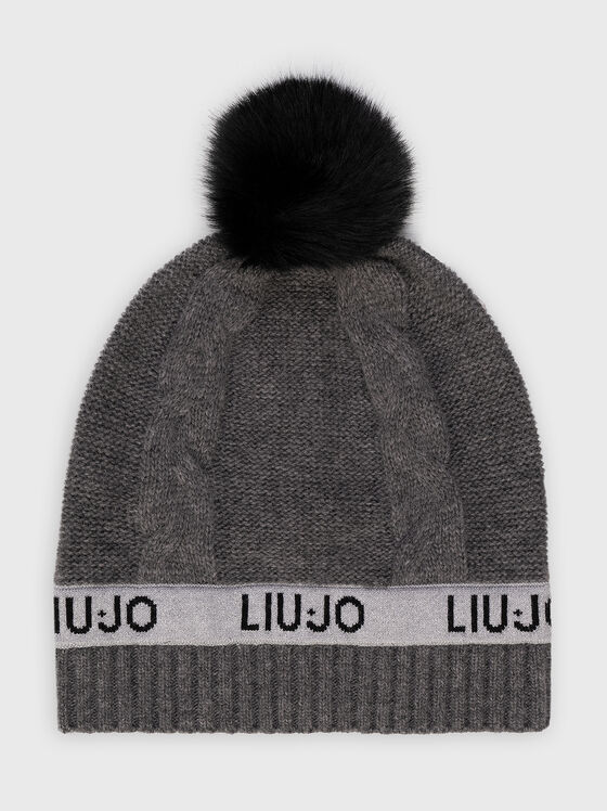 Wool blend hat with logo details - 1