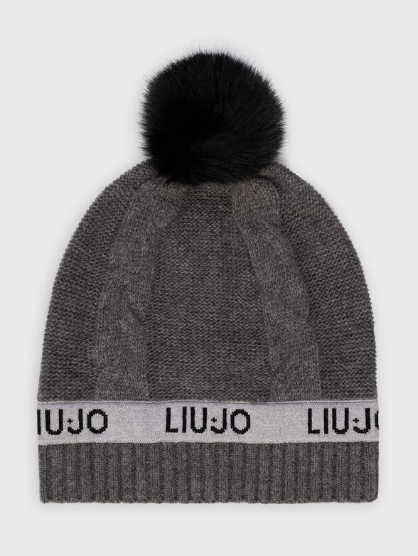 Wool blend hat with logo details - 1