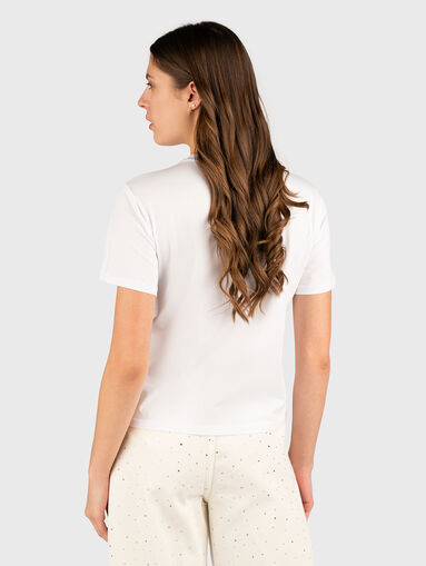 T-shirt with rhinestones in blue - 3