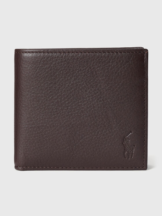 Dark brown leather wallet - 1