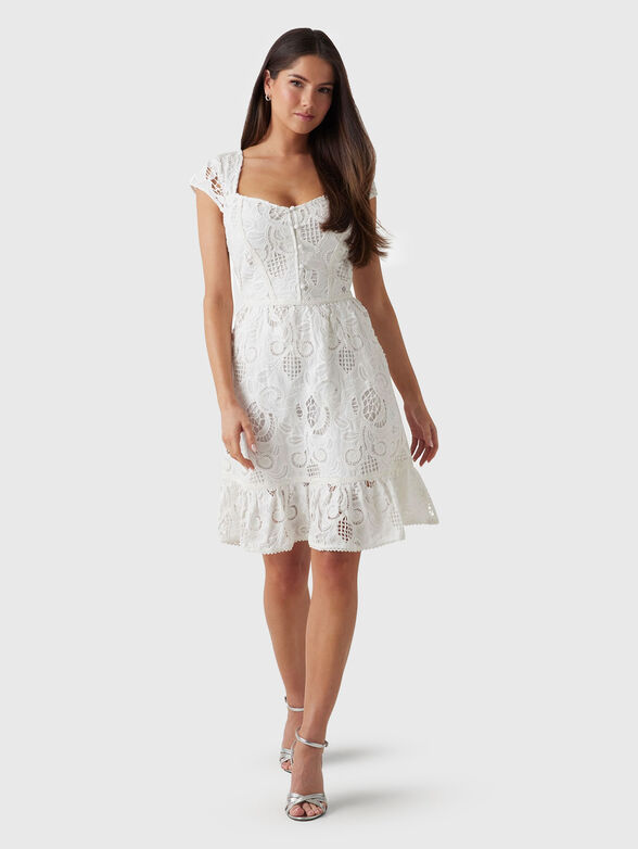 DOMITILLA embroidered mini dress - 4
