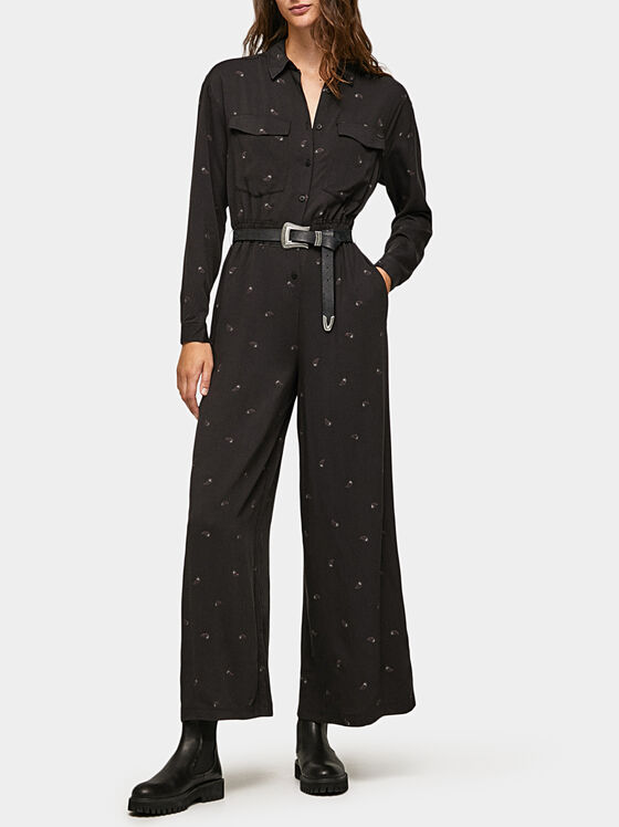 PAM black jumpsuit with belt - 1