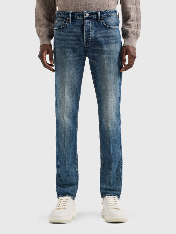 Blue jeans with crease  - 1