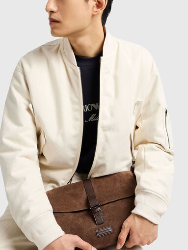 Cotton sweatshirt with logo embroidery - 5