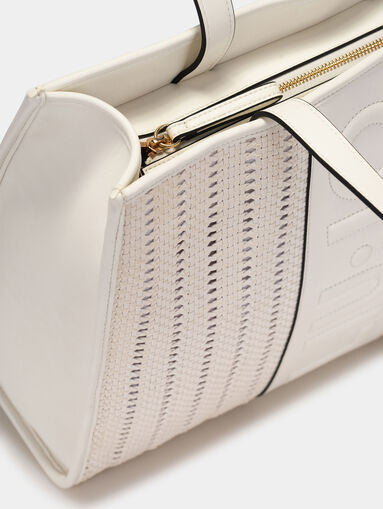 Black shopper bag with intertwined texture - 5