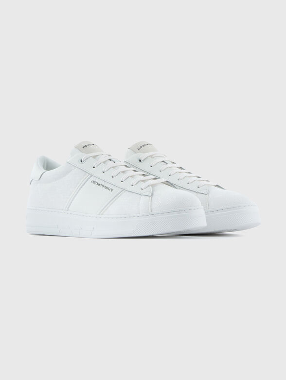 White leather sports shoes - 2