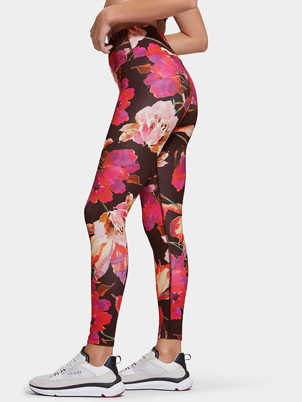 CORINE sports leggings with floral print - 3