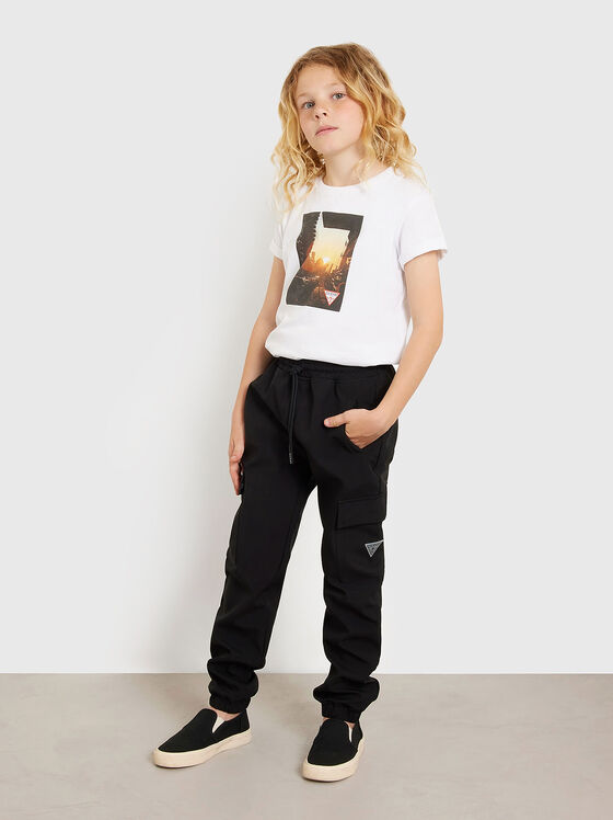 Pantaloni cargo negri - 1