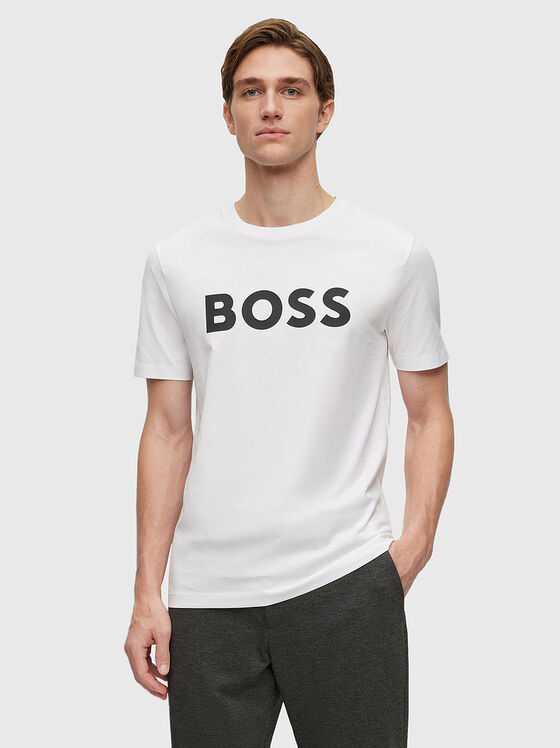 Cotton T-shirt TIBURT with contrast logo print - 1