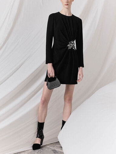 Long sleeved dress with rhinestones - 5