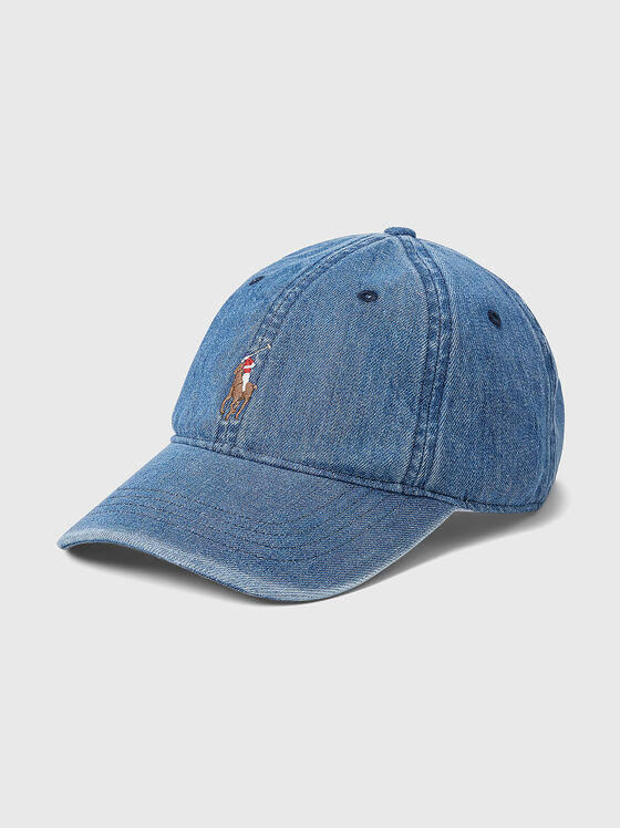 Șapcă de baseball din denim cu logo brodat - 1