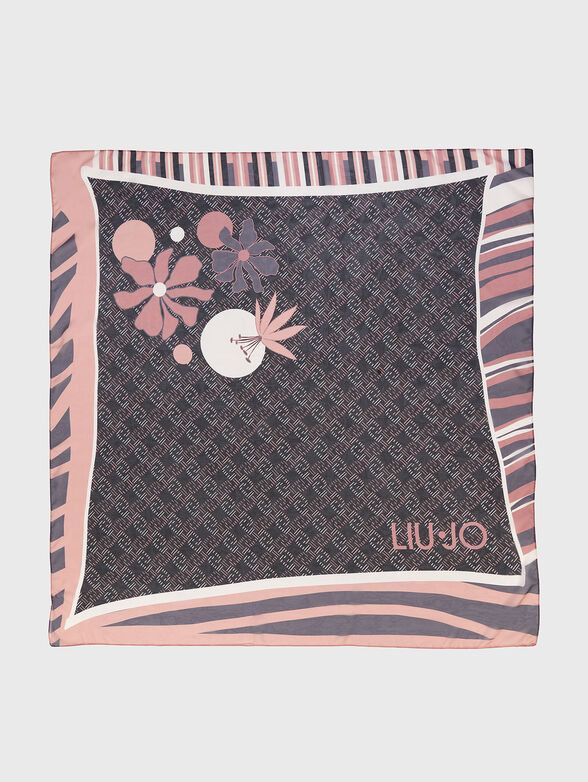 FOULARD black scarf with print - 2