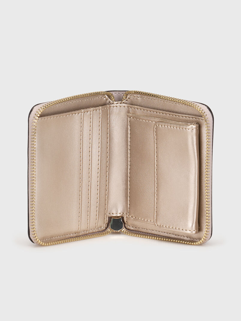 LAUREL small zipper wallet in beige  - 3