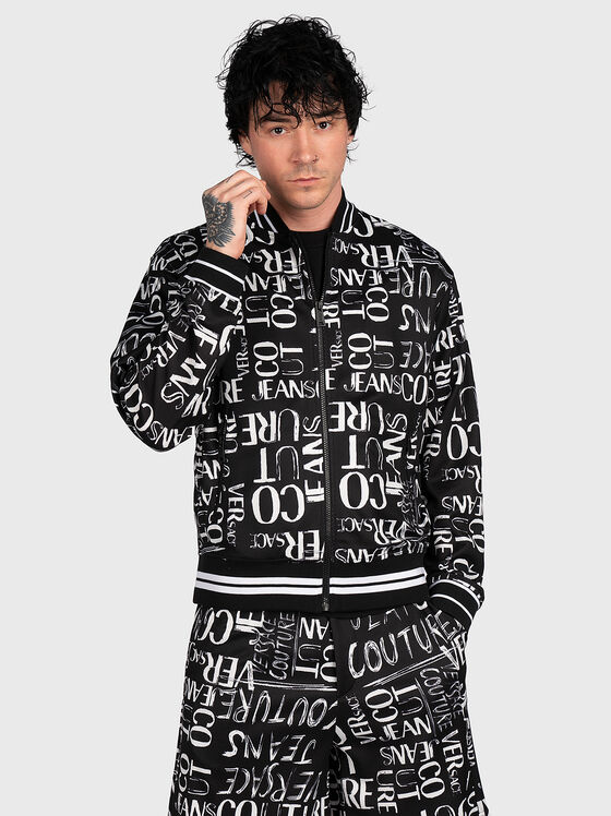Sweatshirt with contrasting monogram print - 1