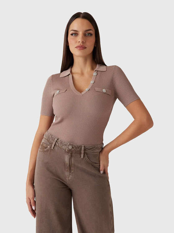 Tricou polo din rips - 1