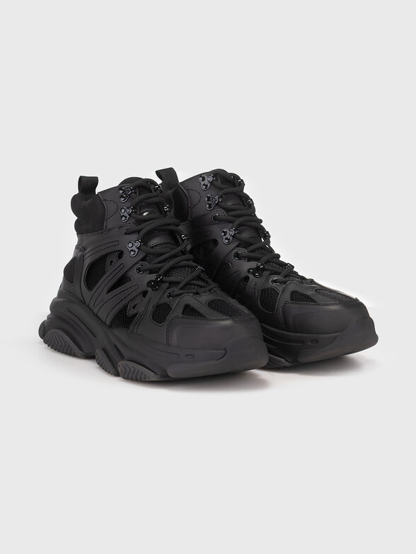 High sneakers in black color - 2