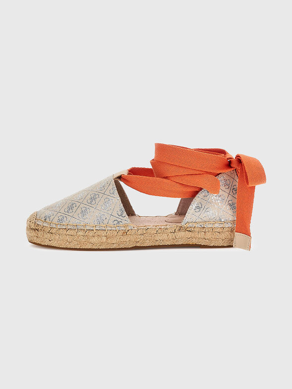 JALENE beige espadrilles with logo print - 1