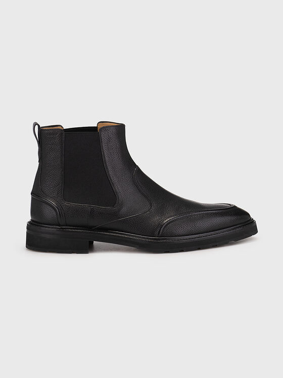 MILDOR black leather slip-on boots - 1