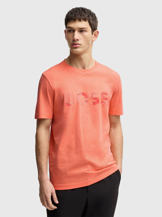 Tricou din bumbac cu logo de accent - 1