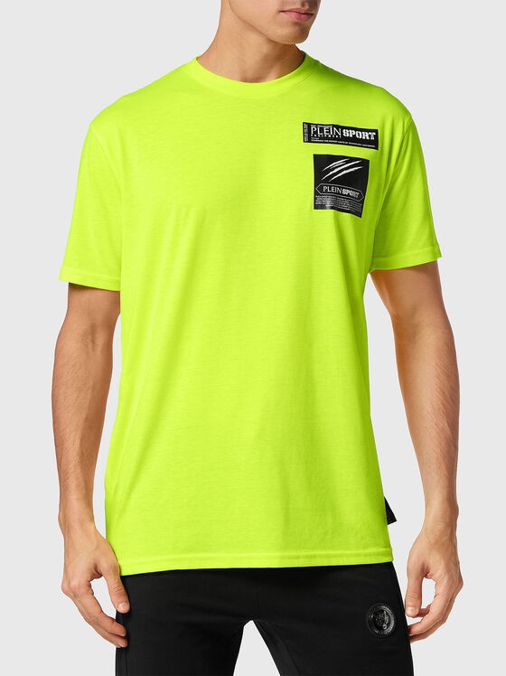Tricou verde cu logo imprimat - 1