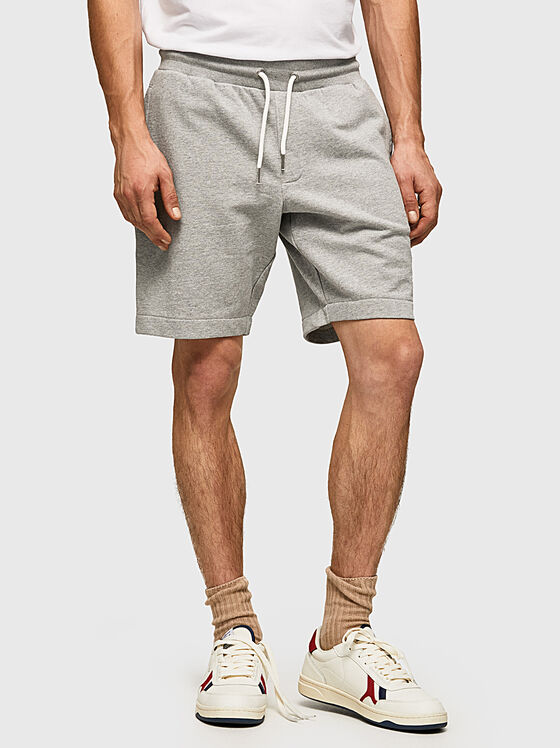 Pantaloni scurți gri EDWARD cu legături - 1