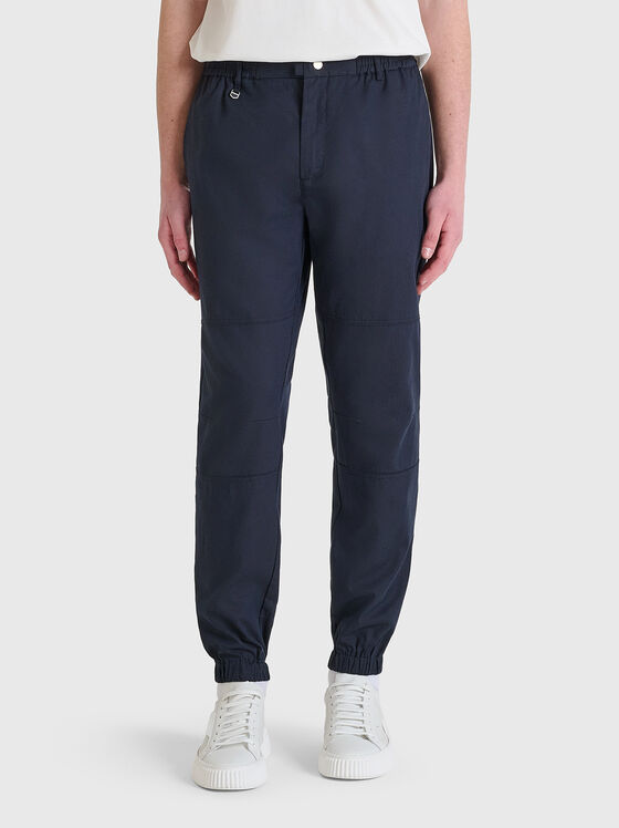 Pantaloni din bumbac KENT cu talie elastică - 1