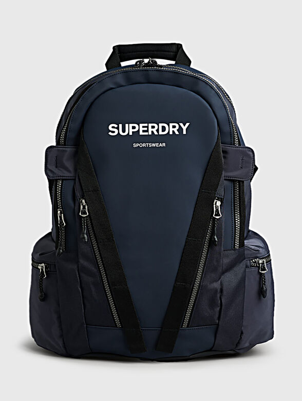Black backpack with logo detail - 1