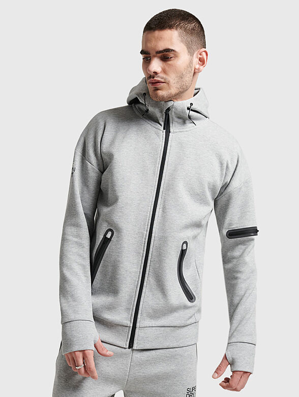 GYMTECH sweatshirt with hood and zip - 1