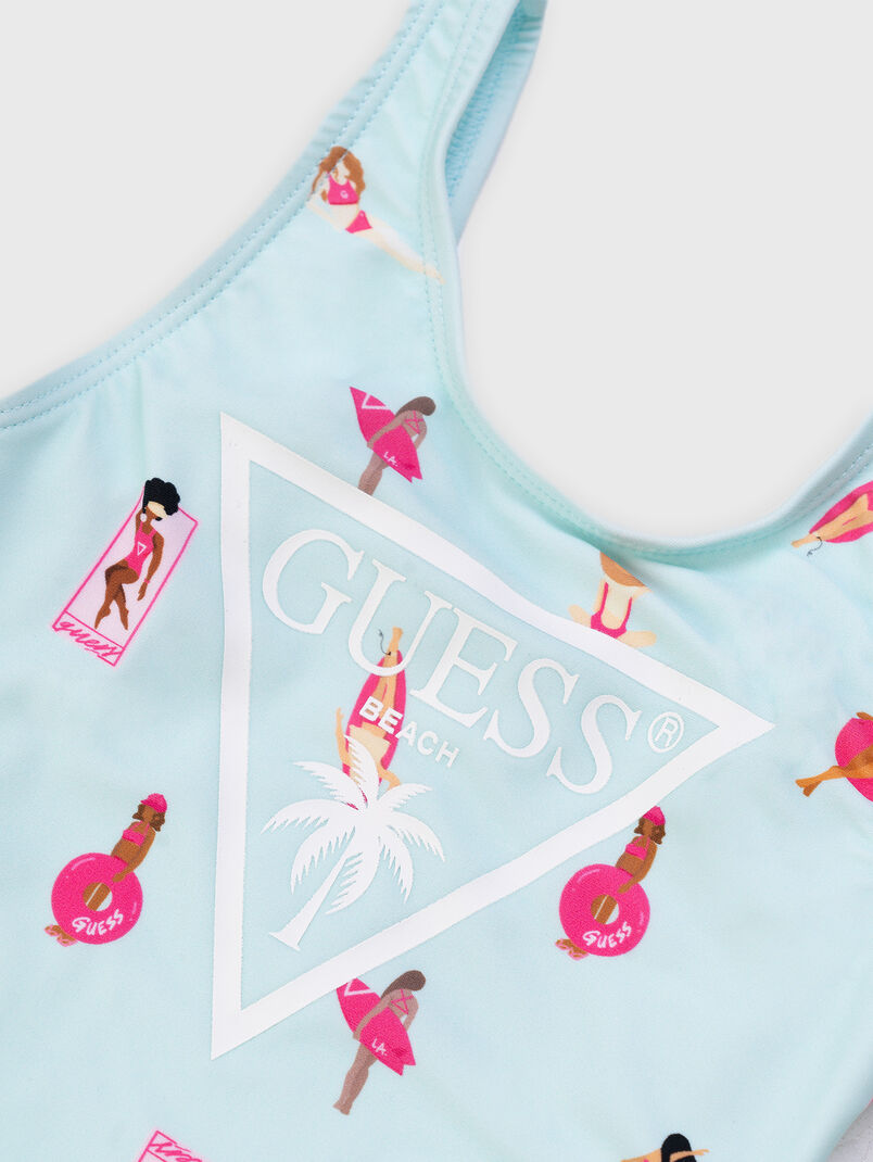 Tropical print one piece swimsuit - 3