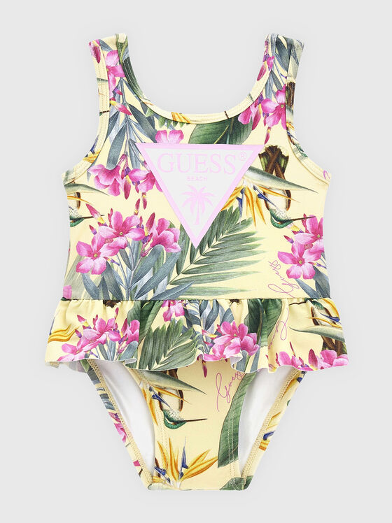 Costum de baie întreg cu imprimeu tropical - 1