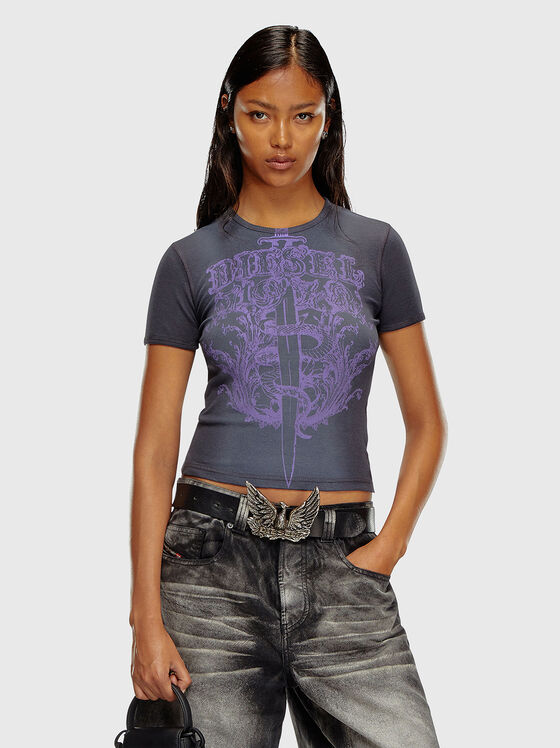 Tricou cu imprimeu accentuat - 1