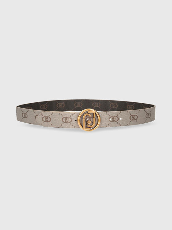 Curea cu două fețe cu monogramă imprimată - 1