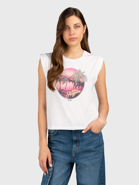 Tricou cu pietricele aplicate - 1