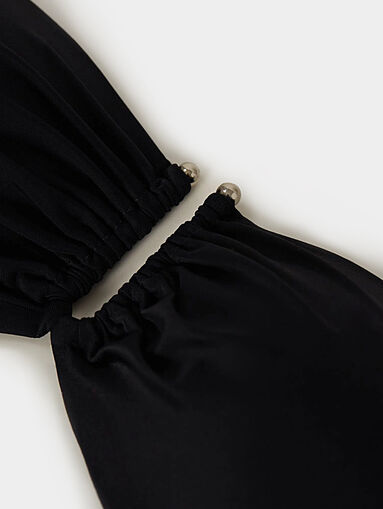 ESSENTIALS padded bandeau bikini bra in black - 4