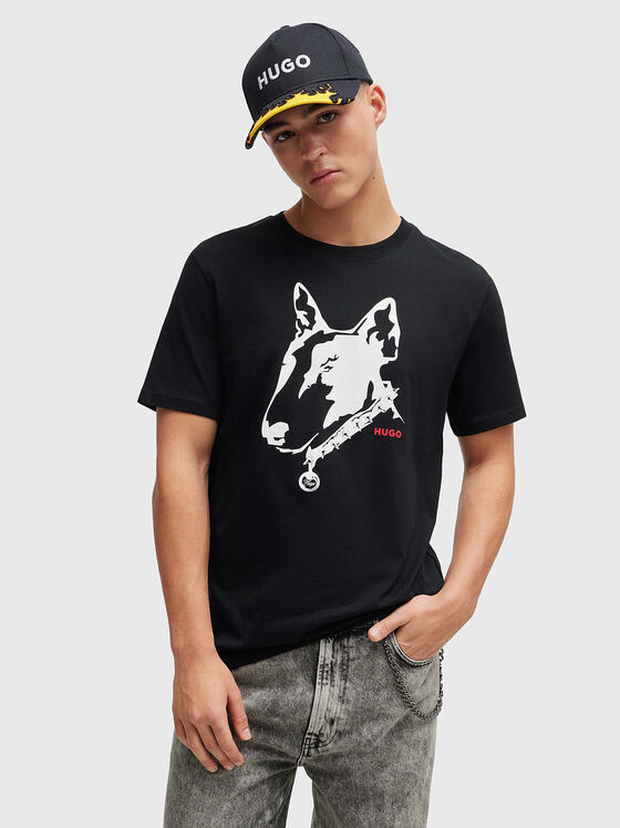 DAMMOCK black T-shirt with contrast print - 1
