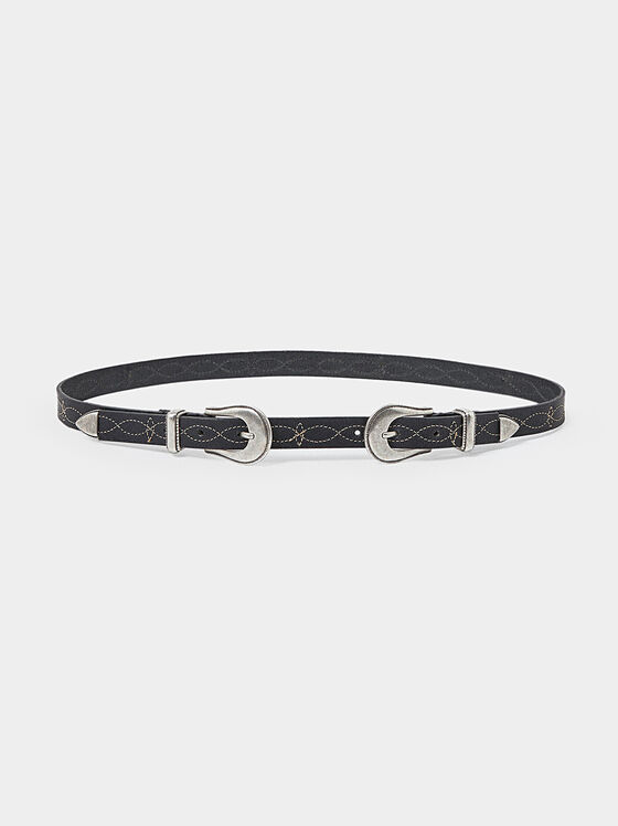LOU Black belt with silver buckles - 1