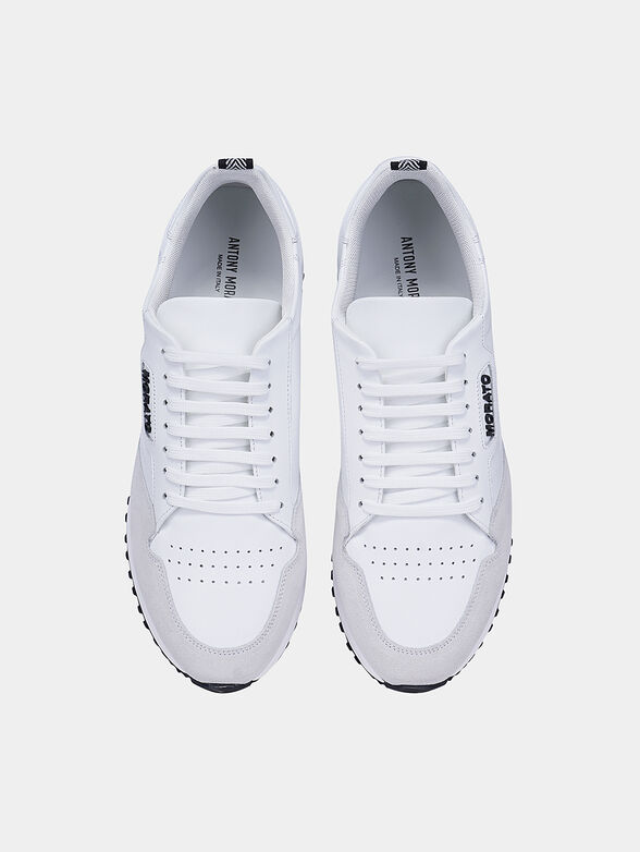 Black leather sneakers - 6