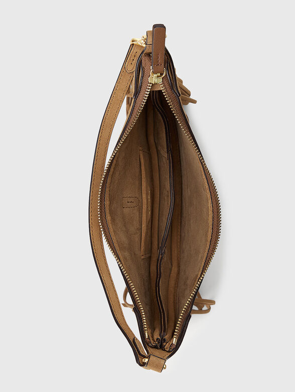 Leather hobo bag with accent fringe - 6