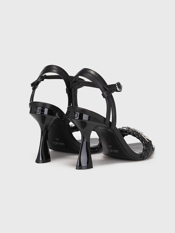 LISA 06 black sandals with metal detail - 3