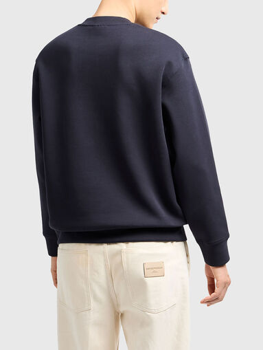 Cotton sweatshirt with logo embroidery - 3
